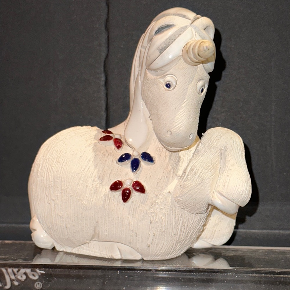 Artesania Rinconada Unicorn Clay Enamel Figure